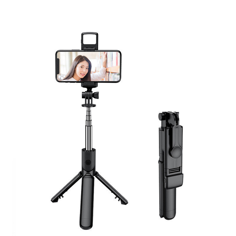 Compatible with Apple, Mobile Phone Selfie Stick Bluetooth Integrated Video Camera Bracket Telescopic Live Tripod Phone Stand For Phone Accessorie